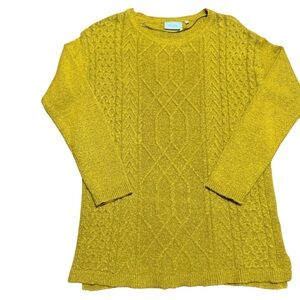Foil | Mustard Cable Knit Sweater | Sz XS